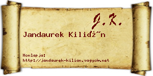 Jandaurek Kilián névjegykártya